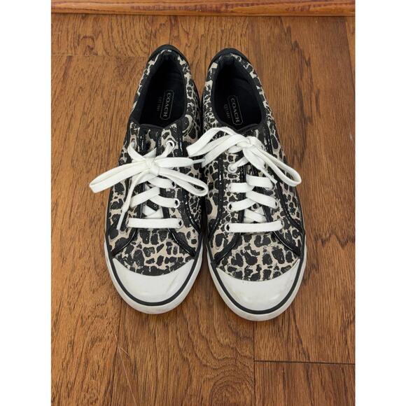 B18 Coach Barrett Cheetah Sneakers Womens 8.5 Y2K Streetwear Animal Print Urban - Picture 2 of 9